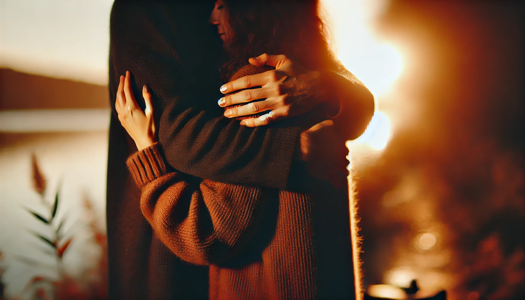 DALL·E 2025-01-05 20.45.36 - A couple hugging closely with a blurred, warm-tone.webp